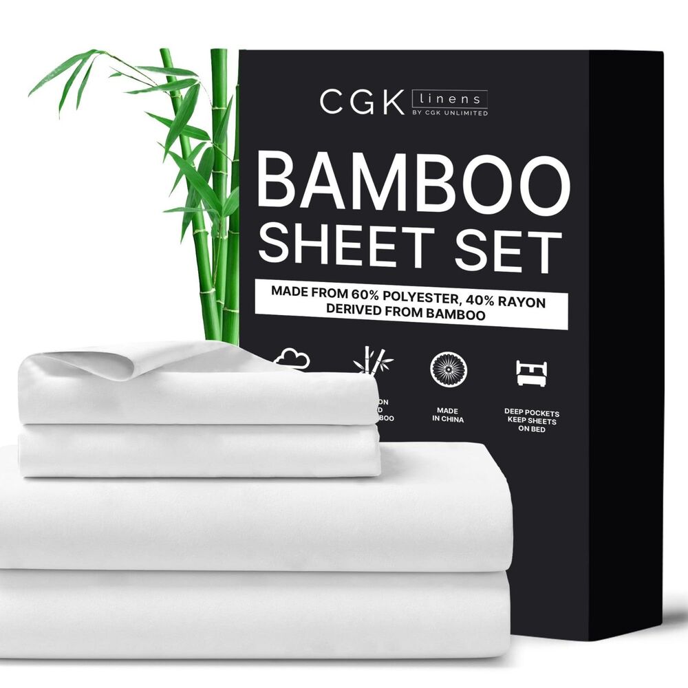 CGK rayon from bamboo WHITE sheet set FULL NIB Cooling Soft smooth